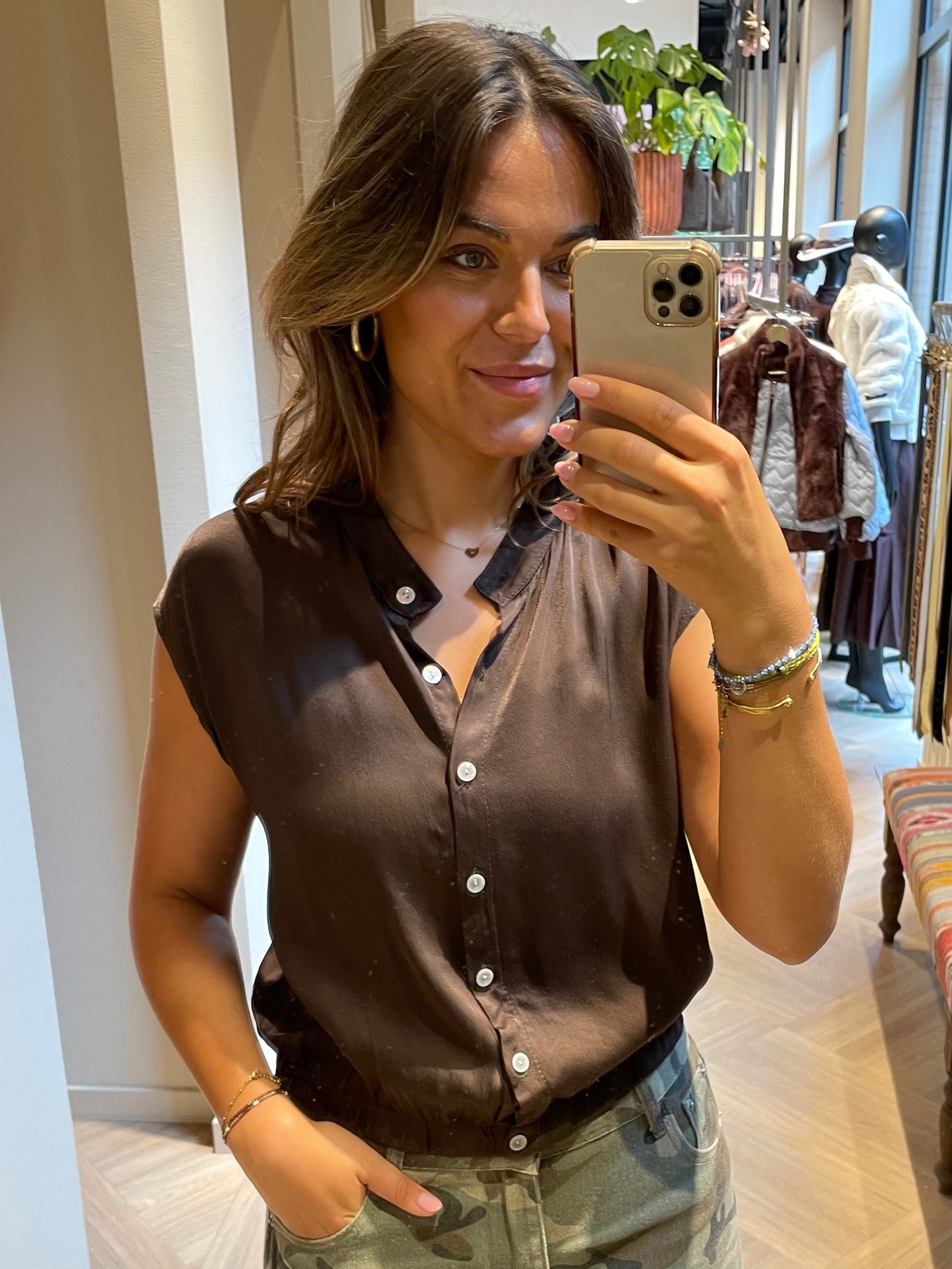 Blouse Anne Silk Bruin