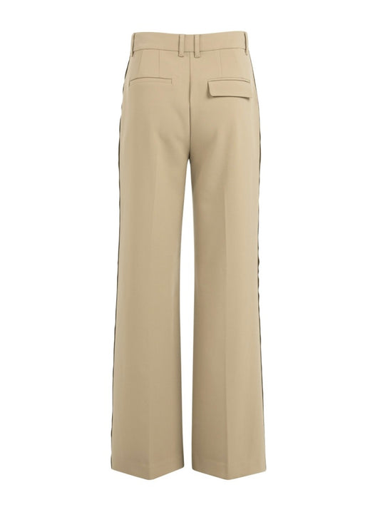 Yaya Wijde Pantalon Khaki - Peet kleding