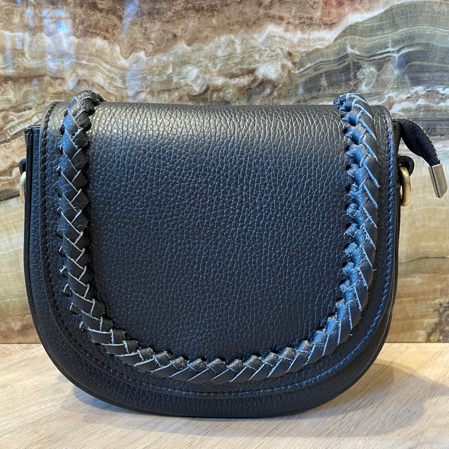 Tas Chelsea Braid Leer Zwart - Peet kleding