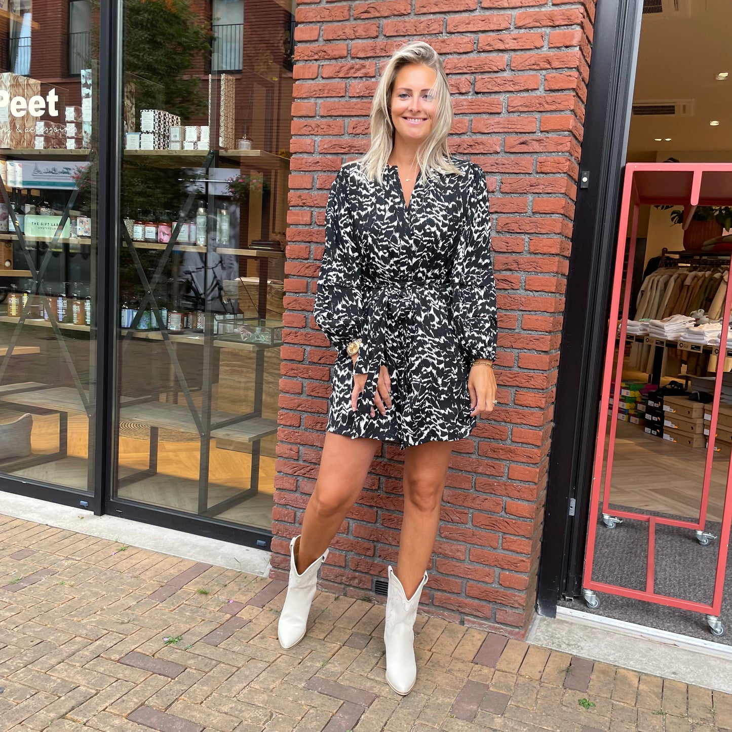 Rino & Pelle Jurk Dux Zwart Wit - Peet kleding