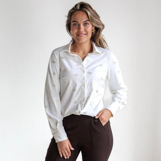 Triple Nine - Travel Blouse Eveline Wit - 5927 - Peet kleding
