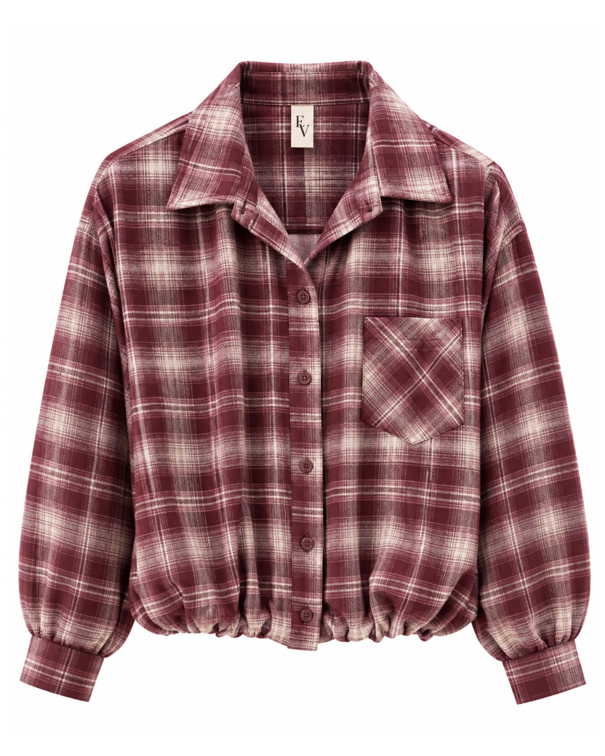 Blouson Ruit Bordeaux Beige