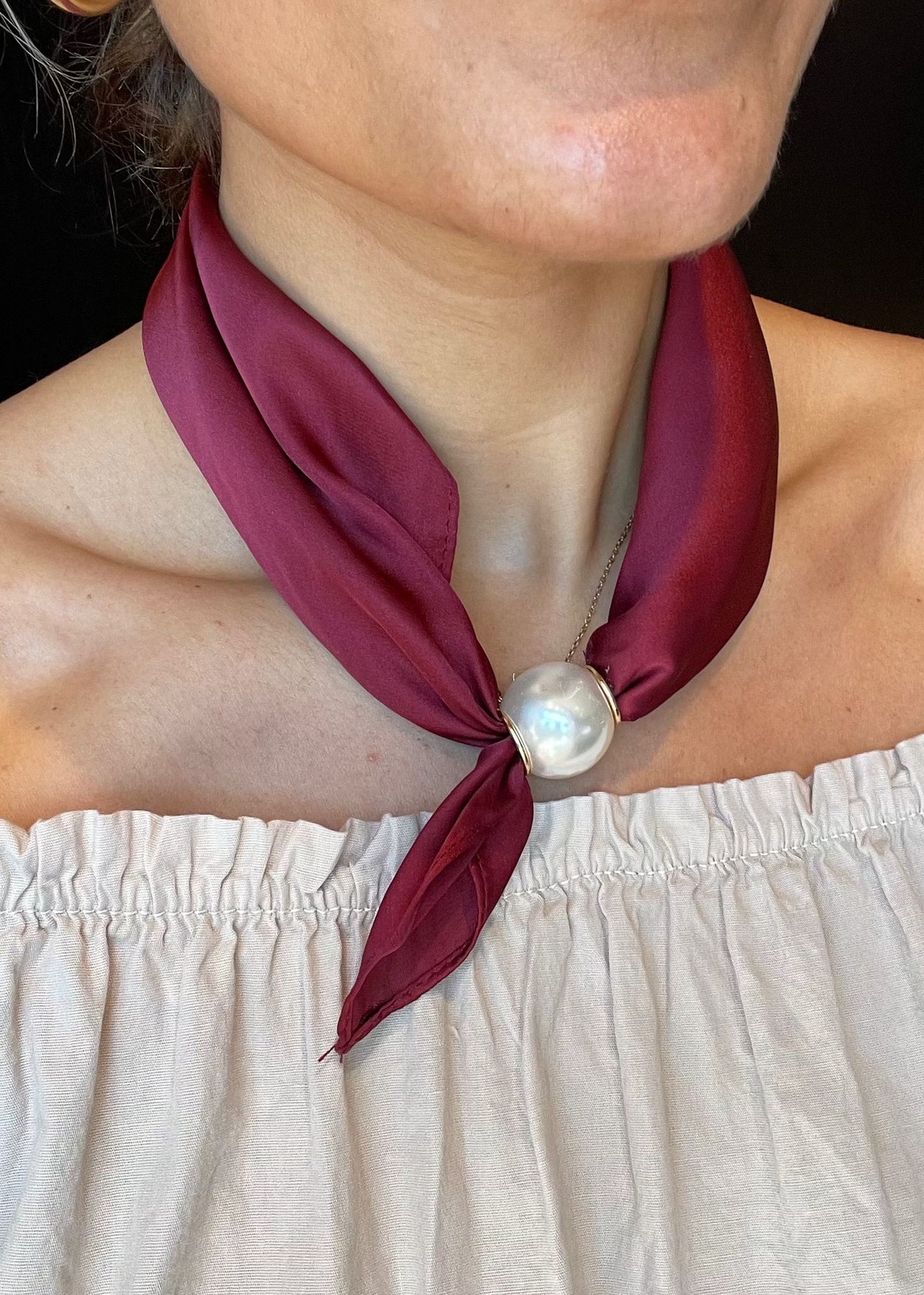 Sjaal Pearl Bordeaux - Peet kleding