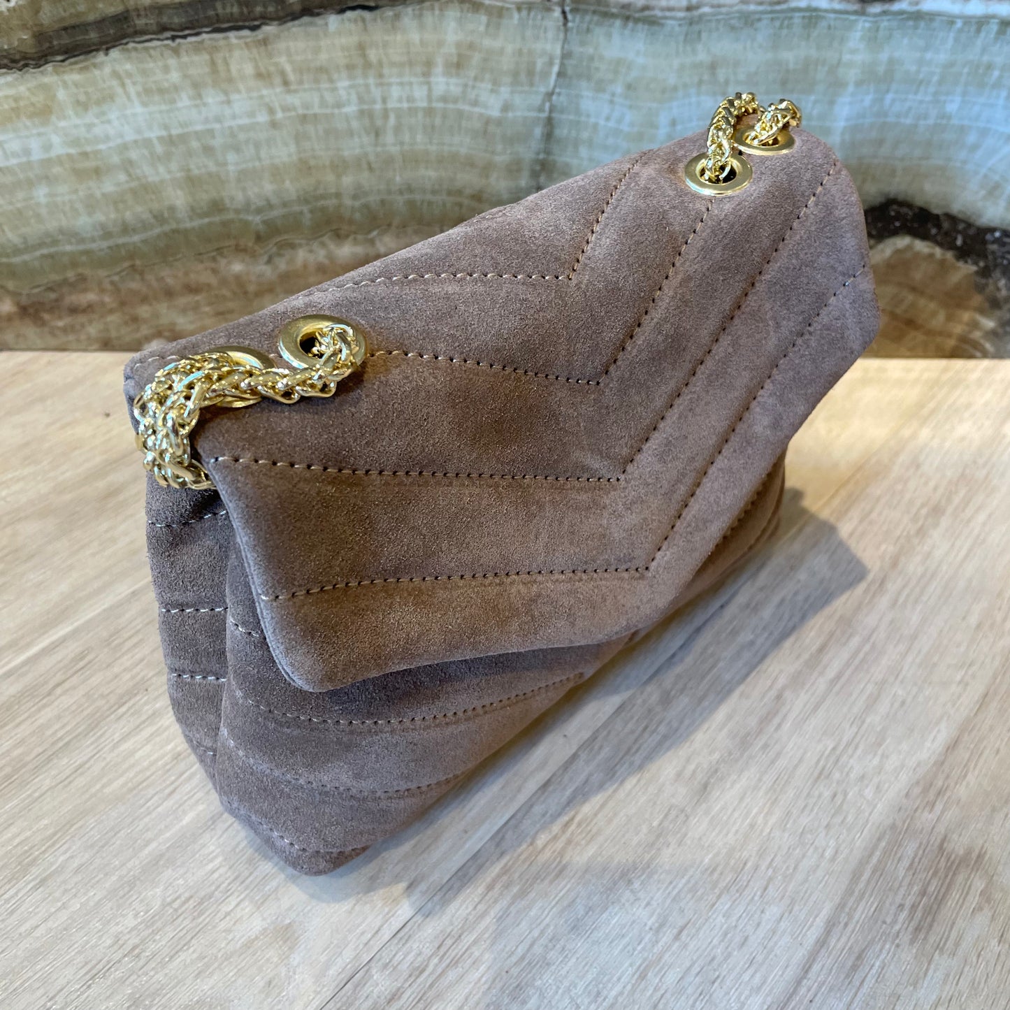 Tas Seline Leder Taupe - Peet kleding