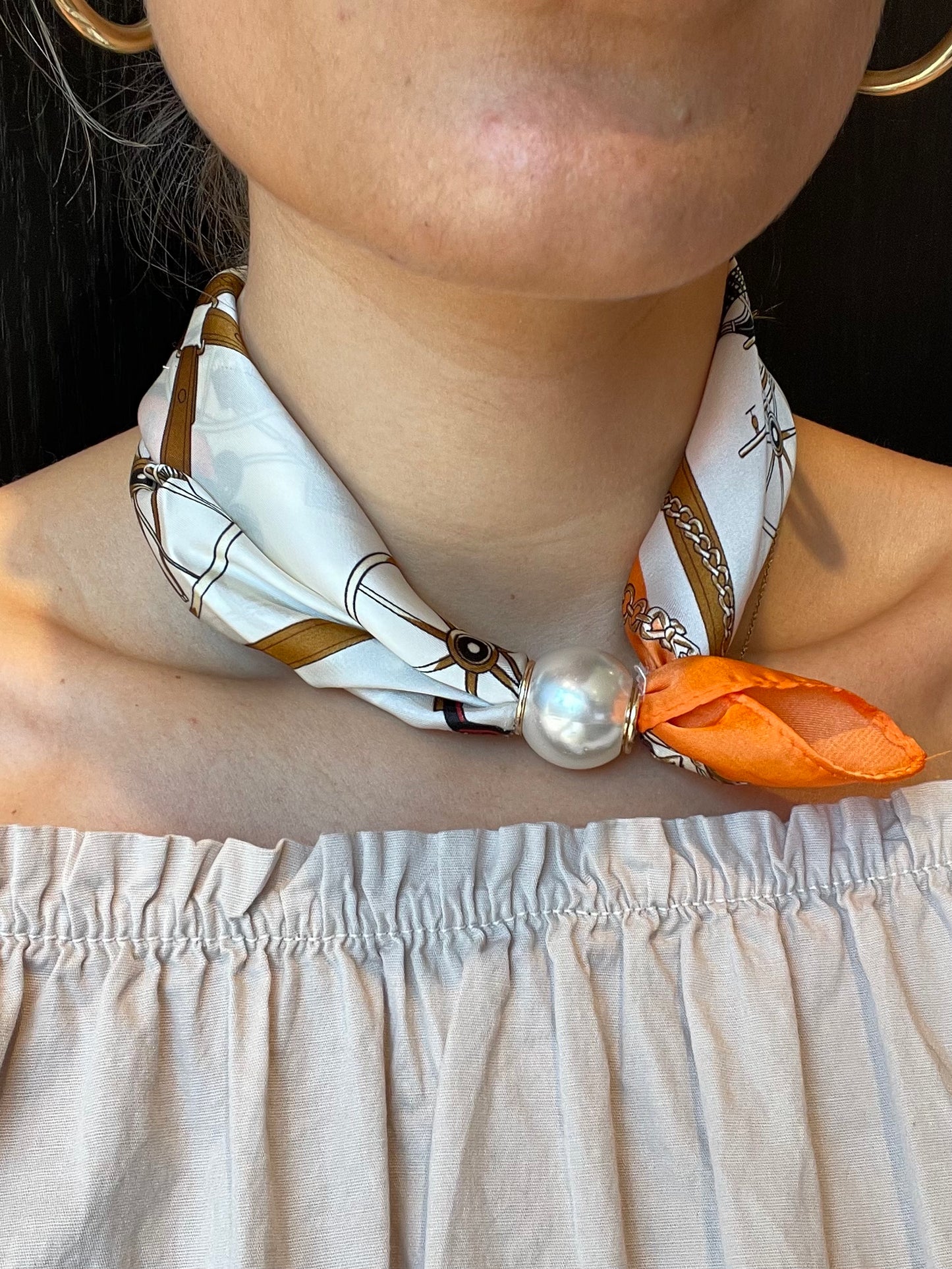 Sjaal Pearl Oranje