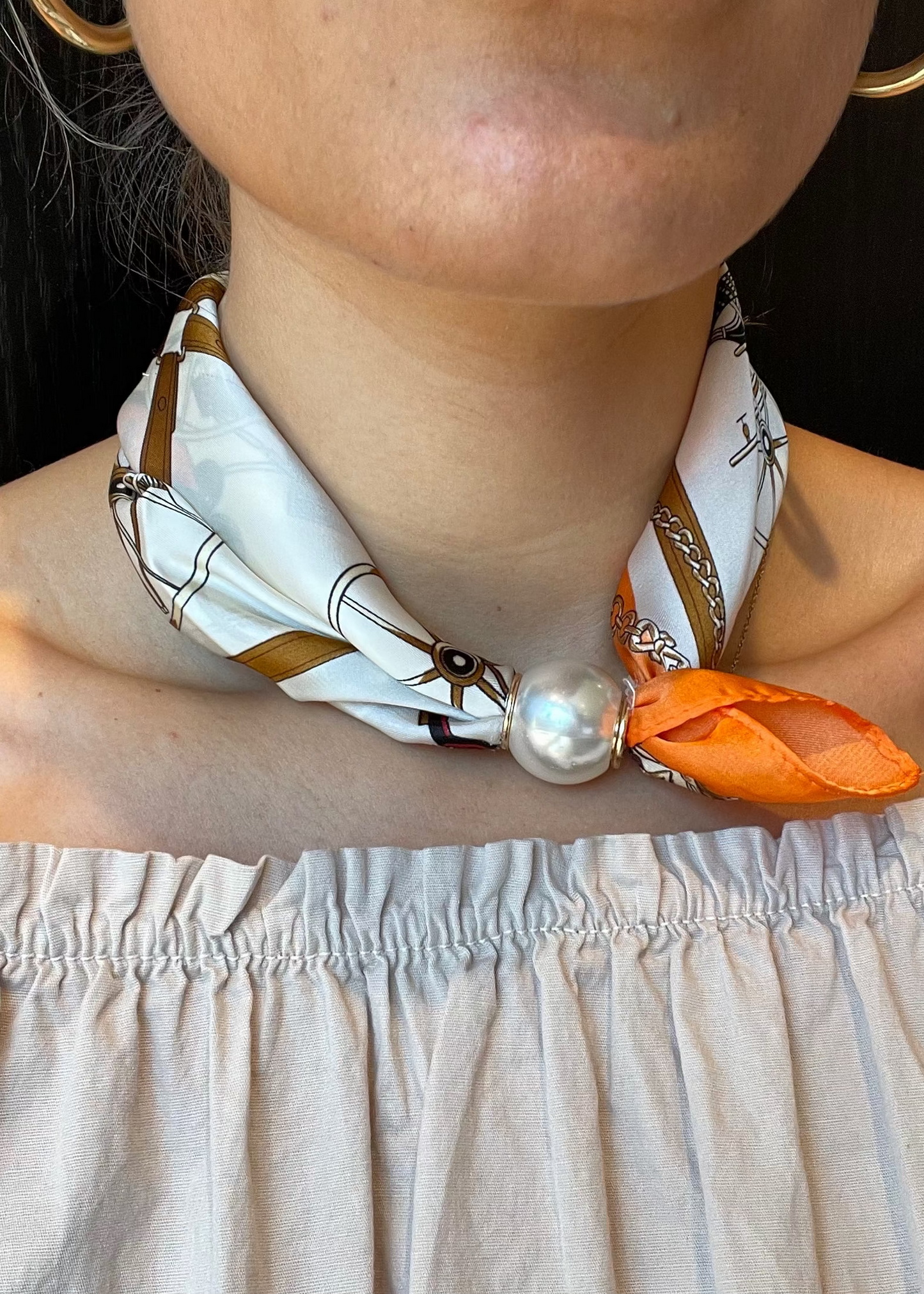 Sjaal Pearl Oranje - Peet kleding