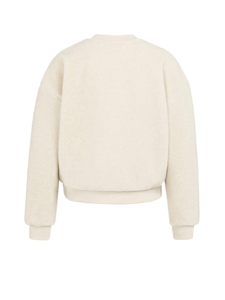 Yaya Teddy Sweater Zand - Peet kleding