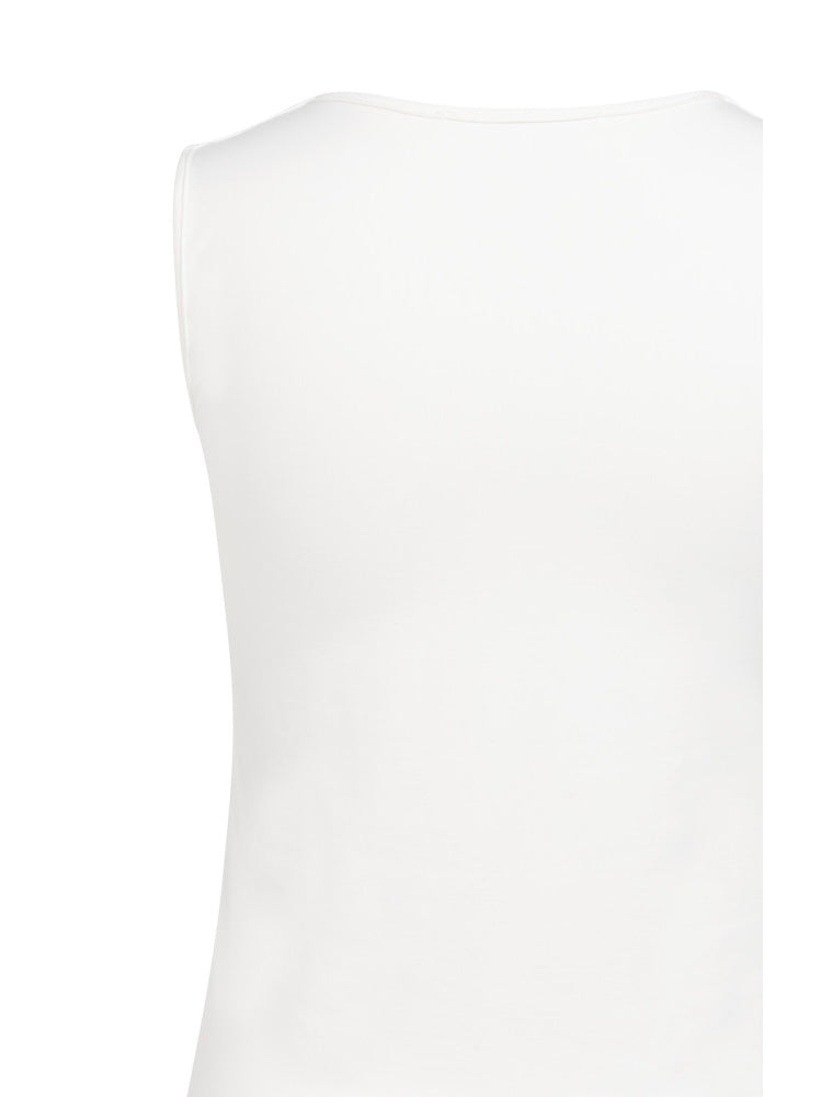 Yaya Singlet Ronde V-hals Wit - Peet kleding