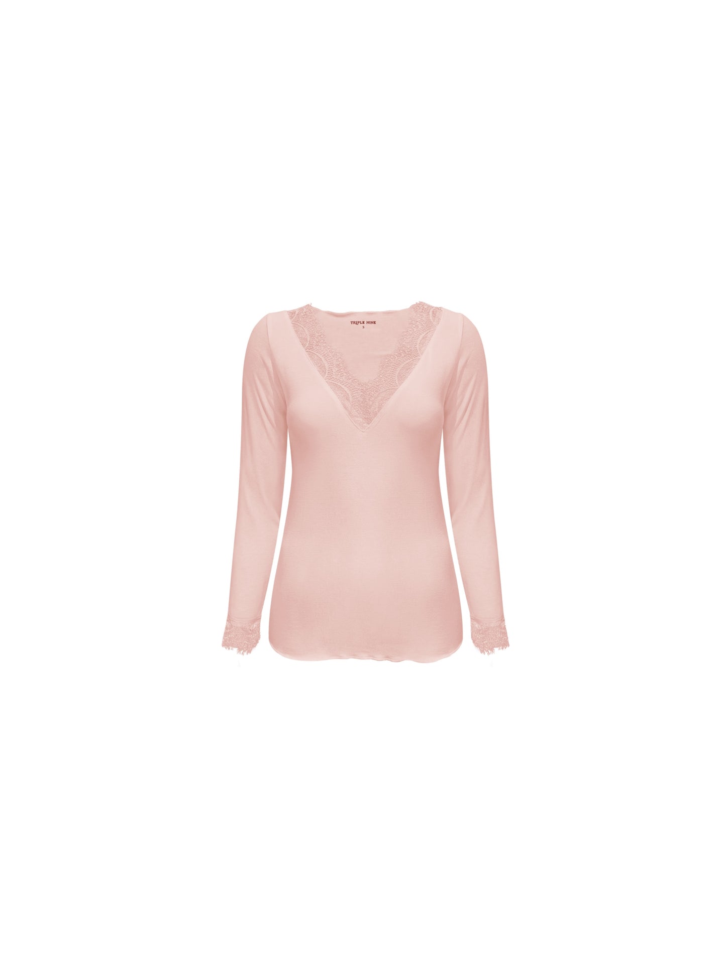 Triple Nine - Cashmere Top Lou Lou Poederroze - 9003 - Peet kleding