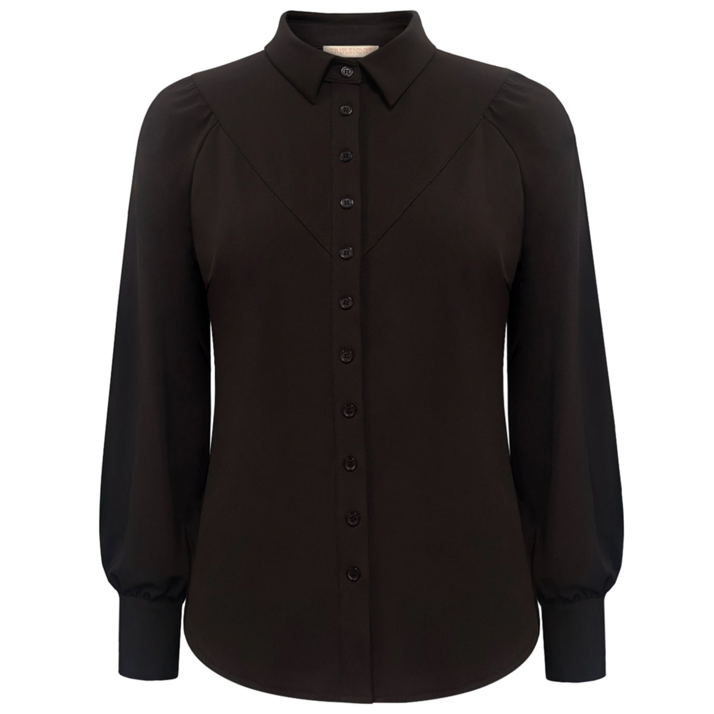 Triple Nine - Travel Blouse Moon Donkerbruin - 5919 - Peet kleding