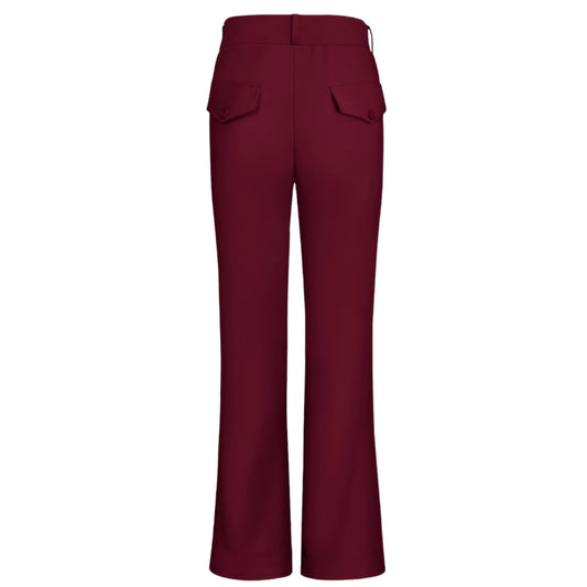 Triple Nine - Travel Broek Fleur Bordeaux - 2301 - Peet kleding