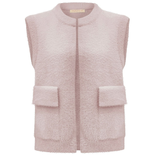 Triple Nine - Fluffy Gilet Inky Lichtroze - 9001 - Peet kleding