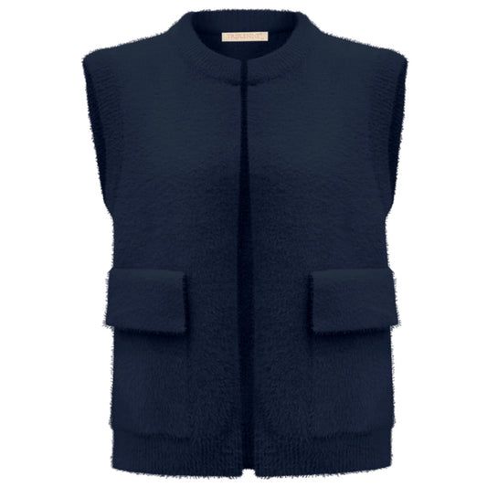 Triple Nine - Fluffy Gilet Inky Navy - 9001 - Peet kleding