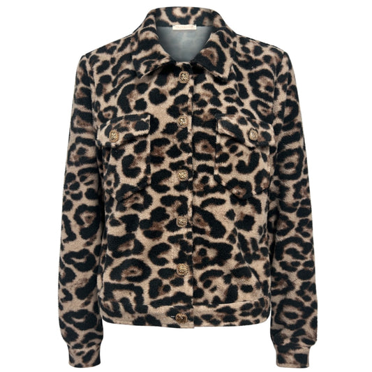 Triple Nine - Fleece Jacket Lio Luipaard - 92301 - Peet kleding