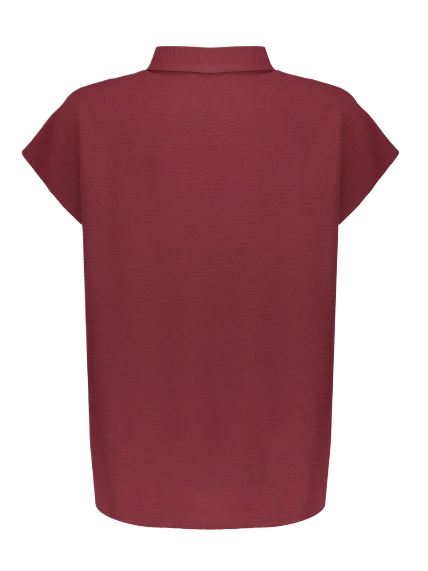 Geisha Blouse Burgundy korte mouw - Peet kleding