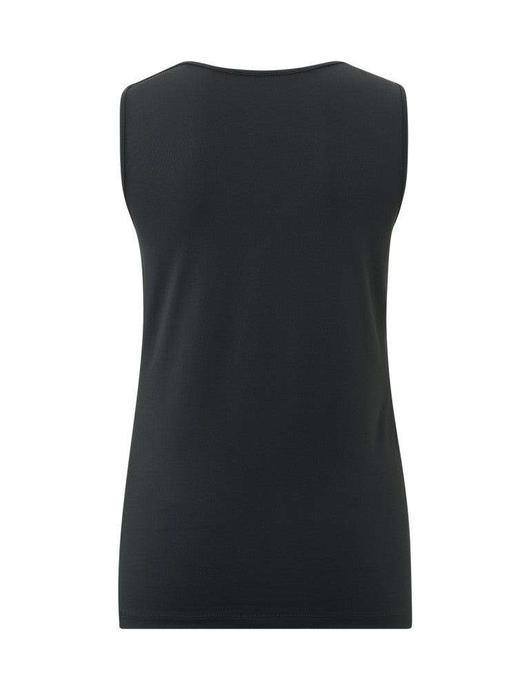 Yaya Singlet Ronde V-hals Zwart - Peet kleding