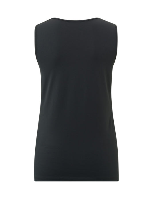 Yaya Singlet Ronde V-hals Zwart - Peet kleding