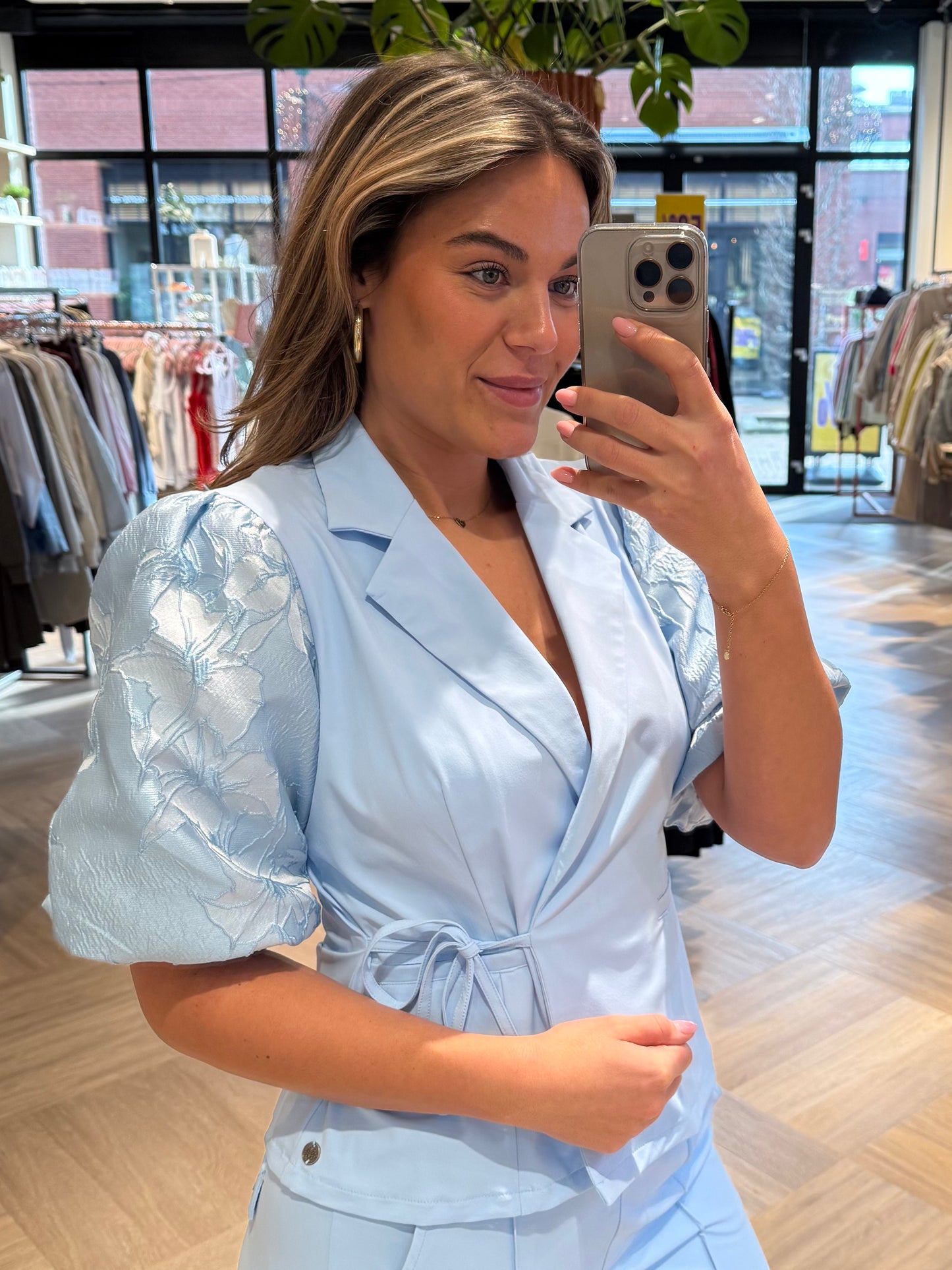 Triple Nine - Travel Blazer Léa Lichtblauw - 3910 - Peet kleding