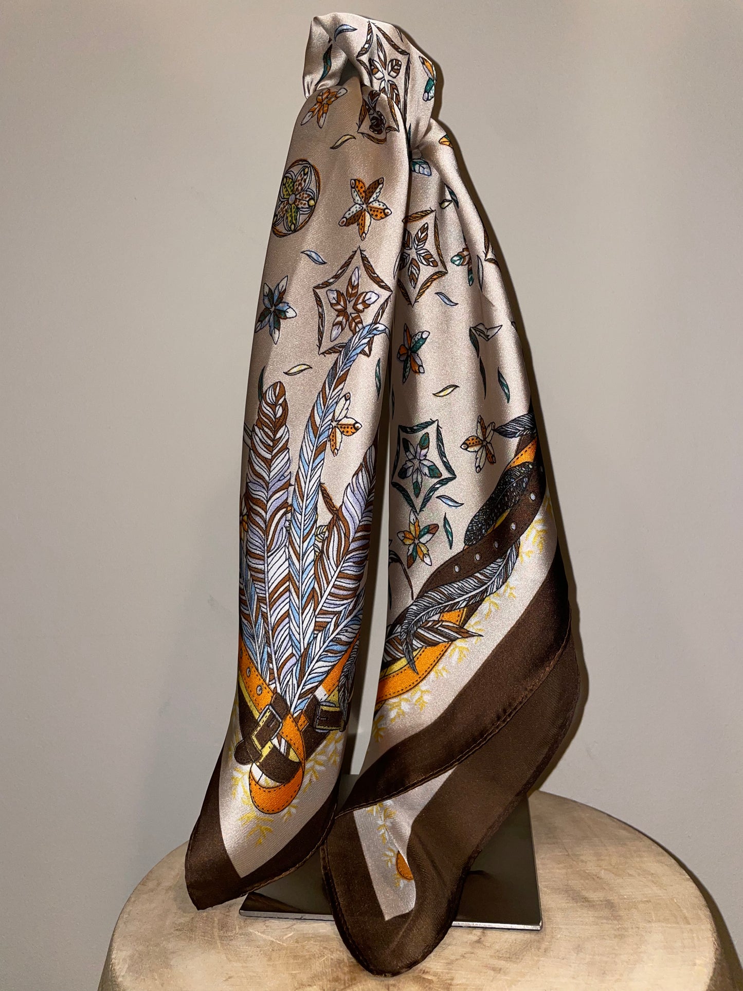 Sjaal Print Bruin - Peet kleding
