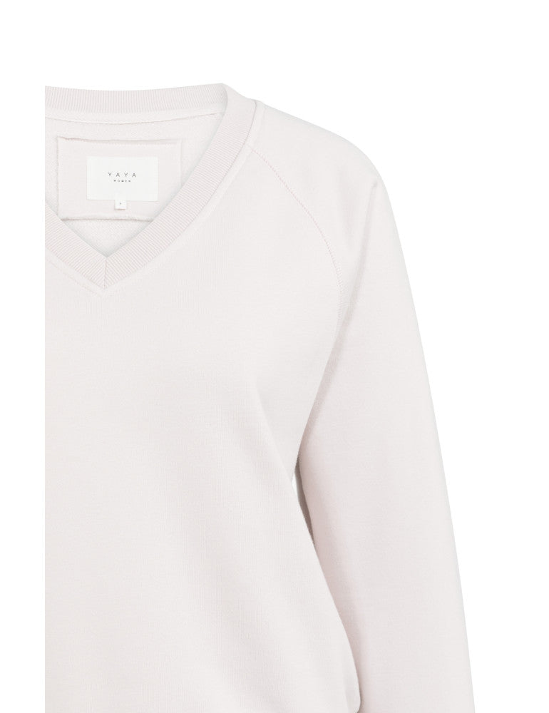 Yaya Sweater V-hals Zacht Lila - Peet kleding