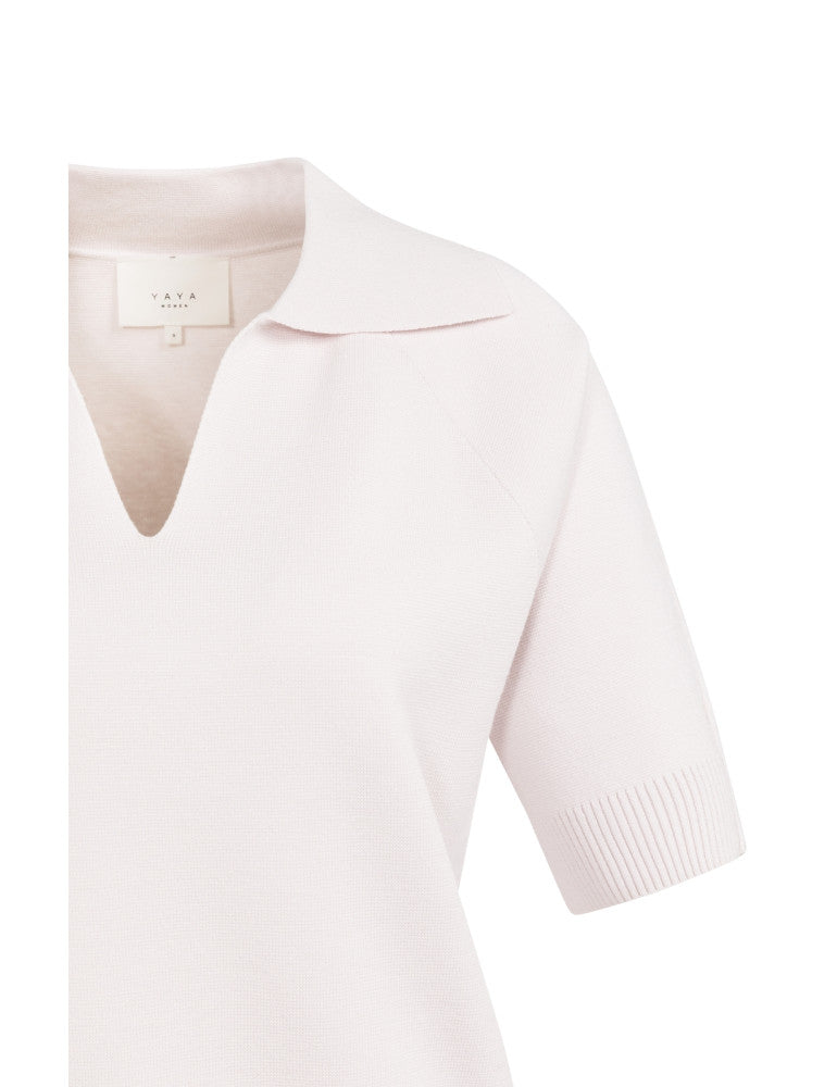 Yaya Trui Korte Mouw Zacht Lila - Peet kleding