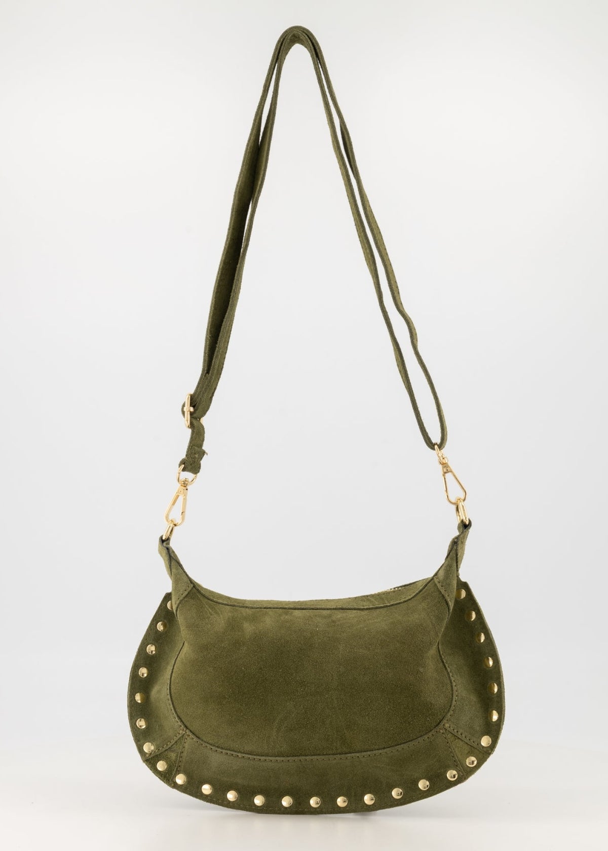 Tas Monica Suede Army - Peet kleding