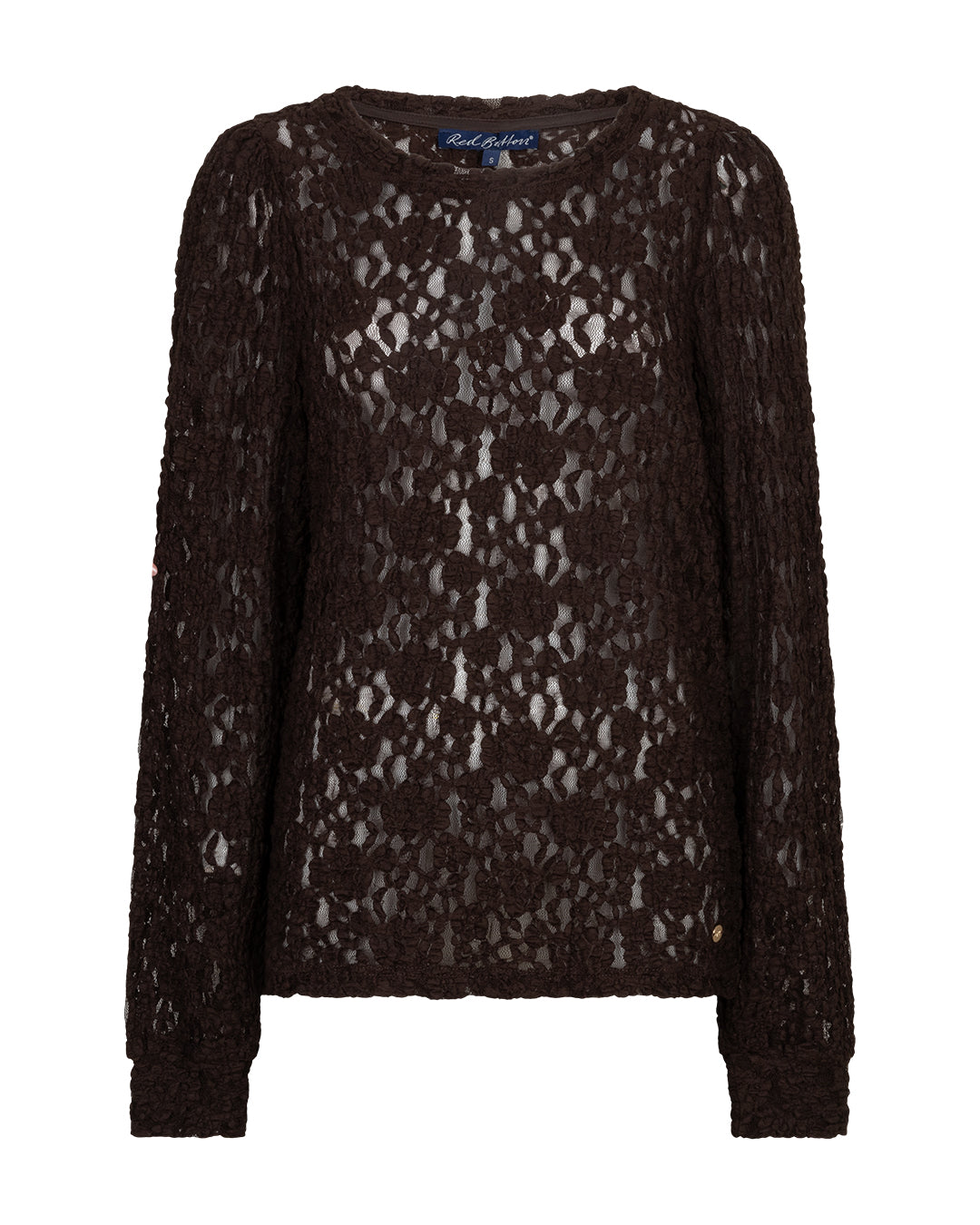 Red Button Top Lace Espresso