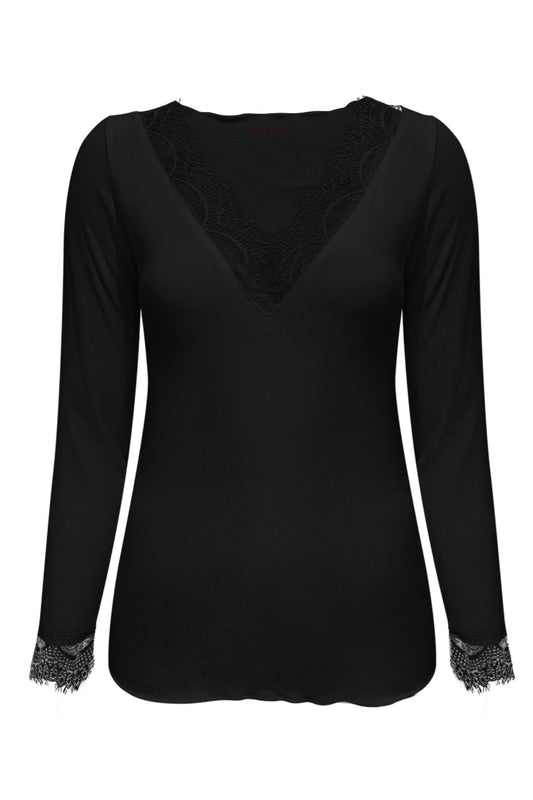 Cashmere Top Lou Lou Zwart - 9003 - Peet kleding