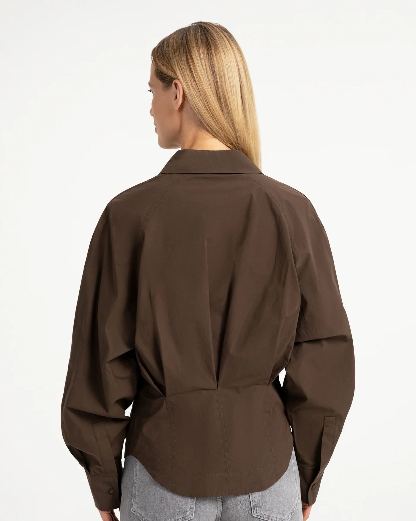 Yaya Blouse Getailleerd Slate Black Brown