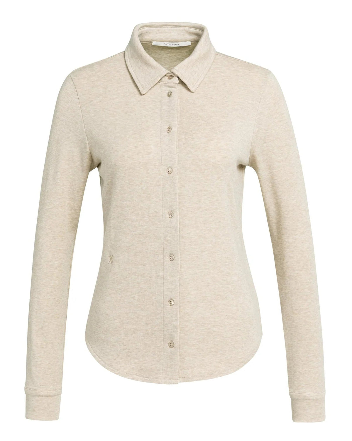 Yaya Jersey Blouse Cashmere Grey Melange