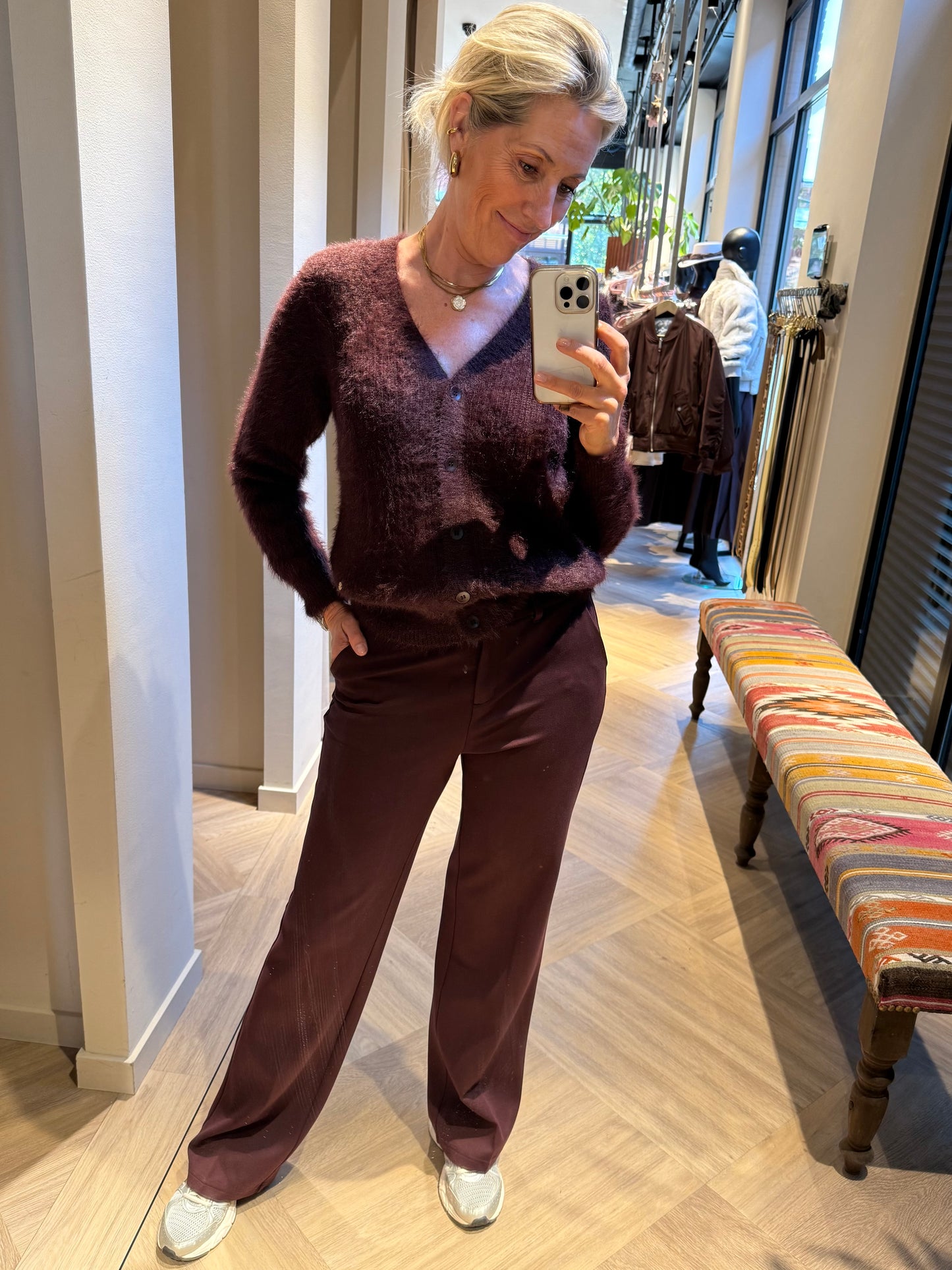 Red Button Colette Punta Burgundy