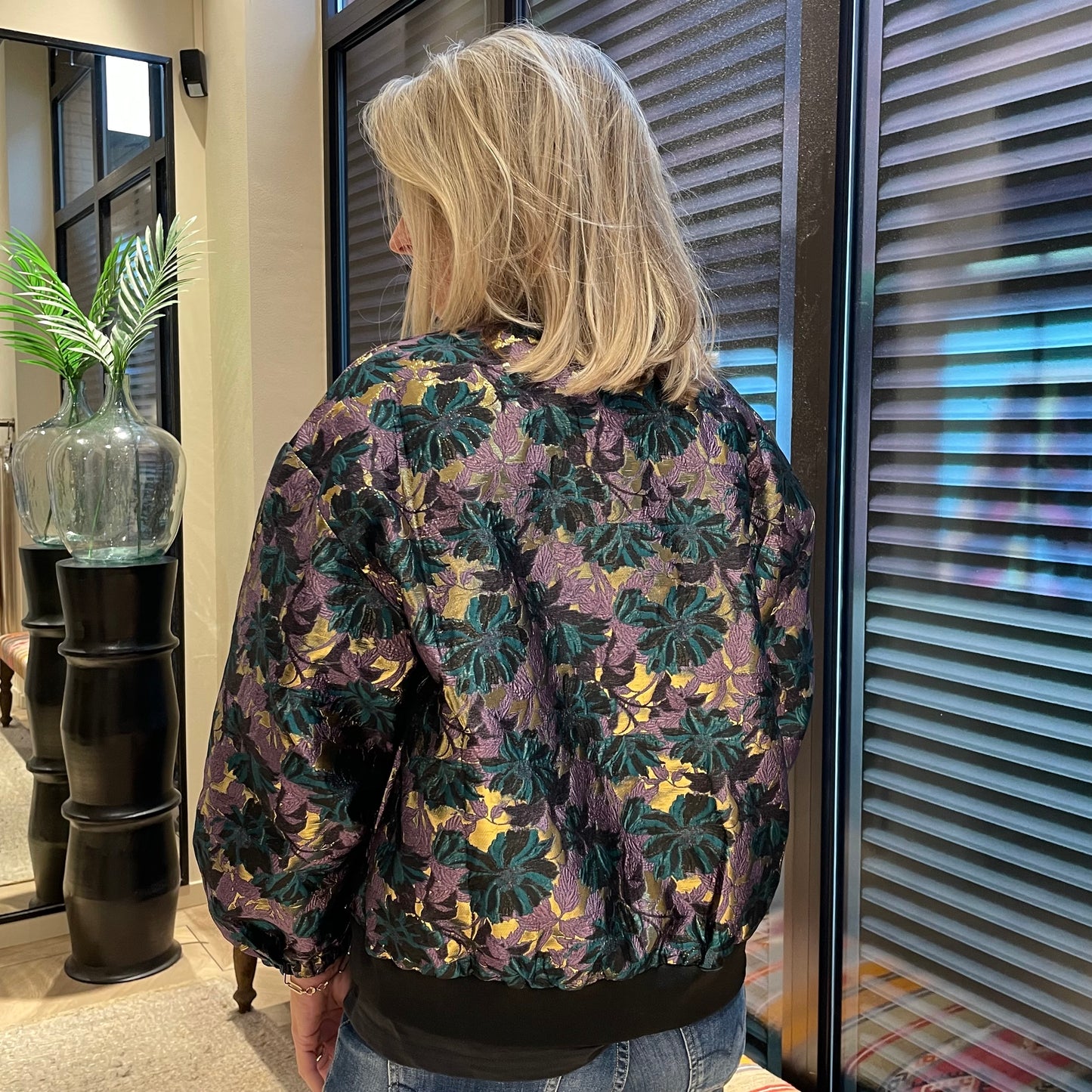 Azzurro Bomber Print Paars - Peet kleding