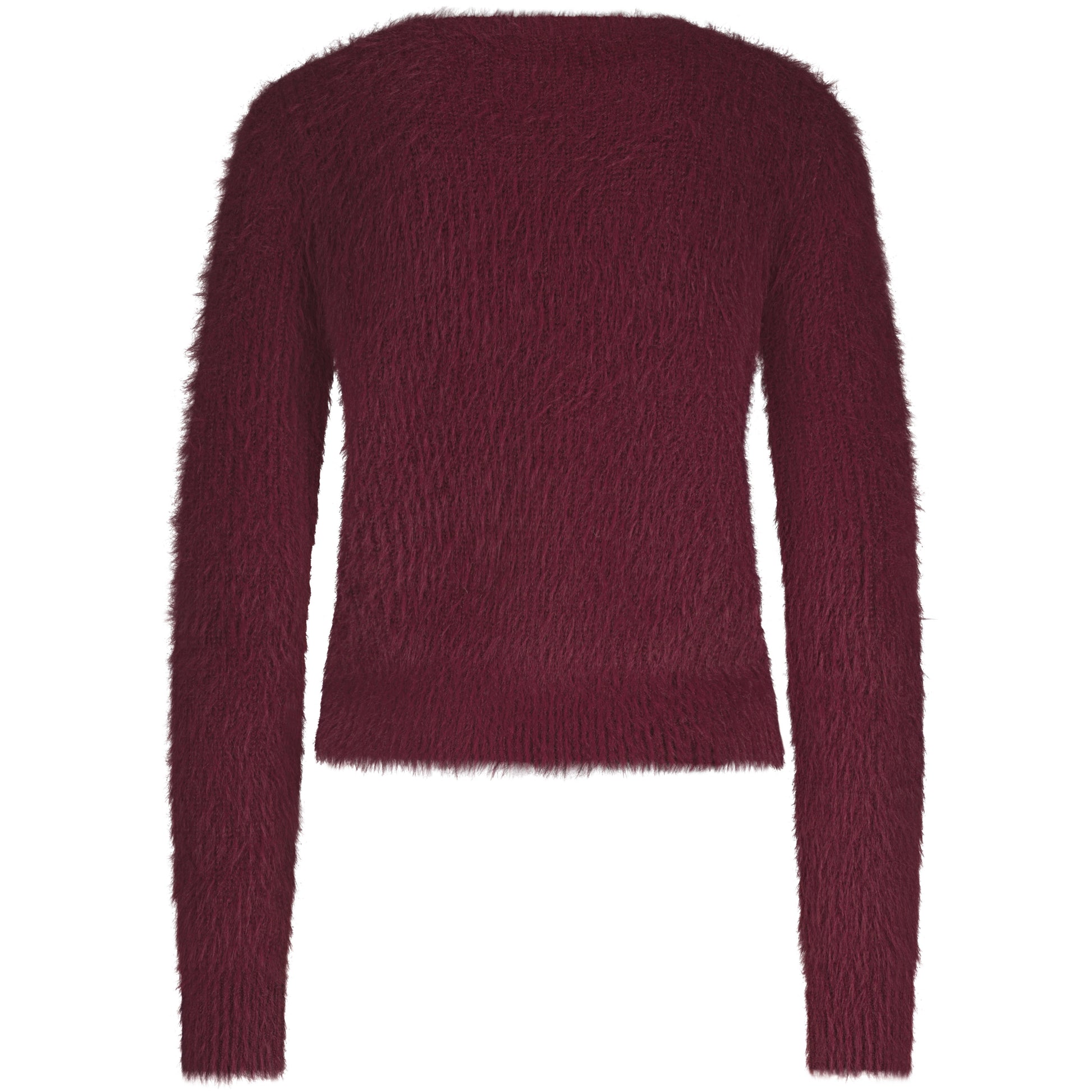 Red Button Vest Fuzzy Bordeaux - Peet kleding