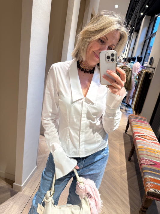 Copenhage Muse Blouse Poppy Bright White - Peet kleding