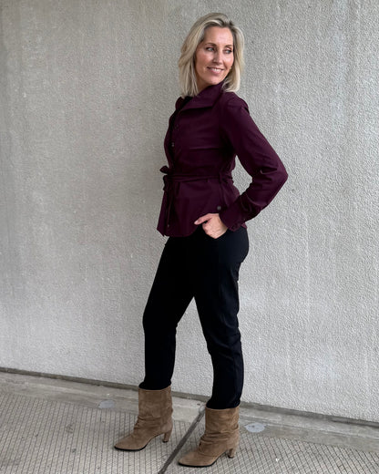 Triple Nine - Travel Blouse Charlot Aubergine - 5949 - Peet kleding