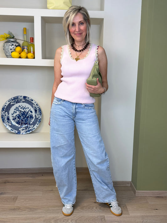 Top Moos Zachtroze - Peet kleding