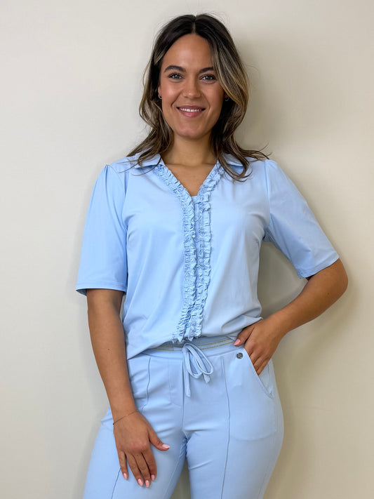 Triple Nine - Travel Blouse Camille Lichtblauw - 5931 - Peet kleding