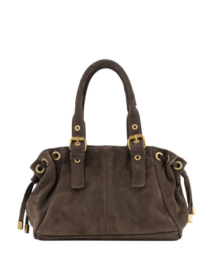 Tas Reva Suede Donkerbruin - Peet kleding
