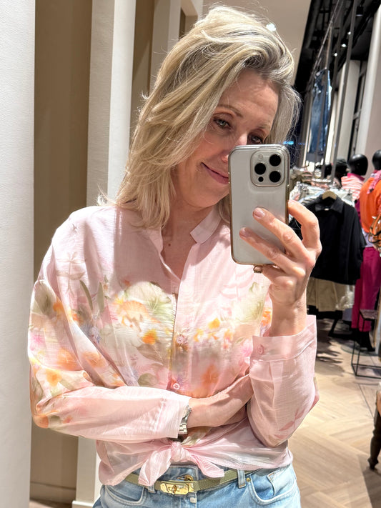 Blouse Lelie Poederroze - Peet kleding