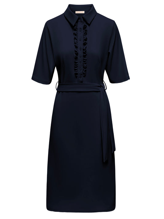 Triple Nine Travel Jurk Anne Navy - 51825 - Peet kleding