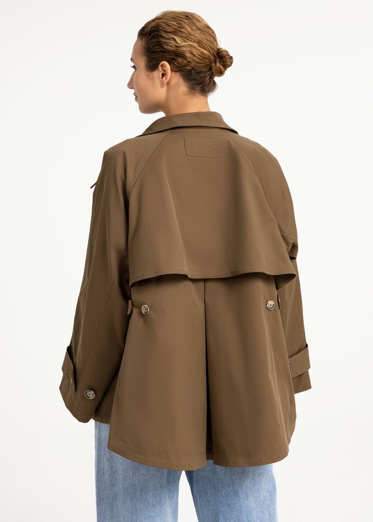 Yaya Jas Trench Teak Brown