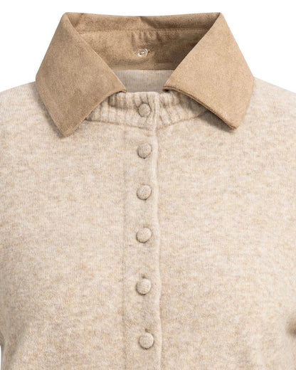 Yaya Vest Light Beige Melange - Peet kleding