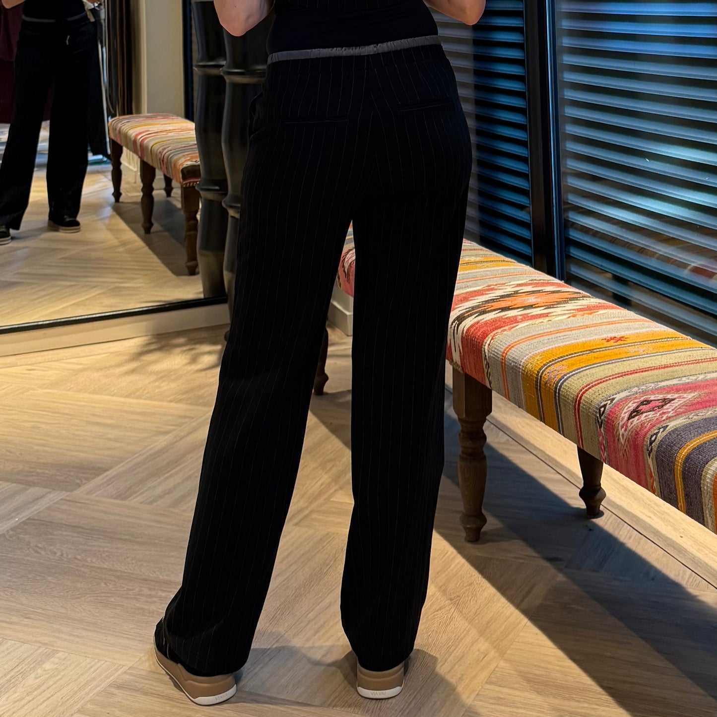 Red Button Colette Pinstripe Zwart - Peet kleding