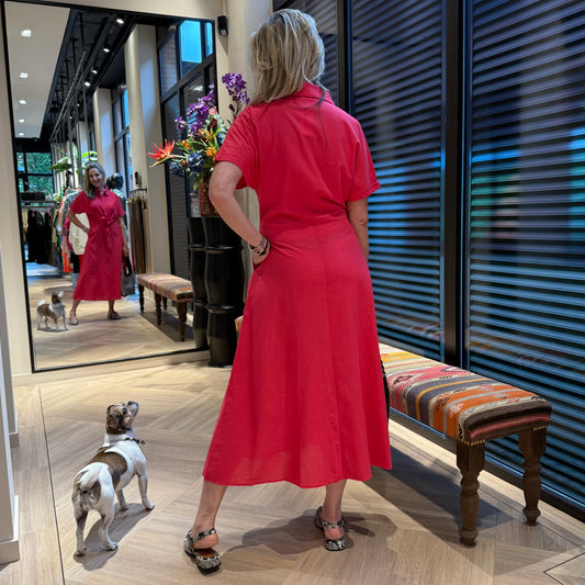 Azzurro Jurk Denia Cerise - Peet kleding