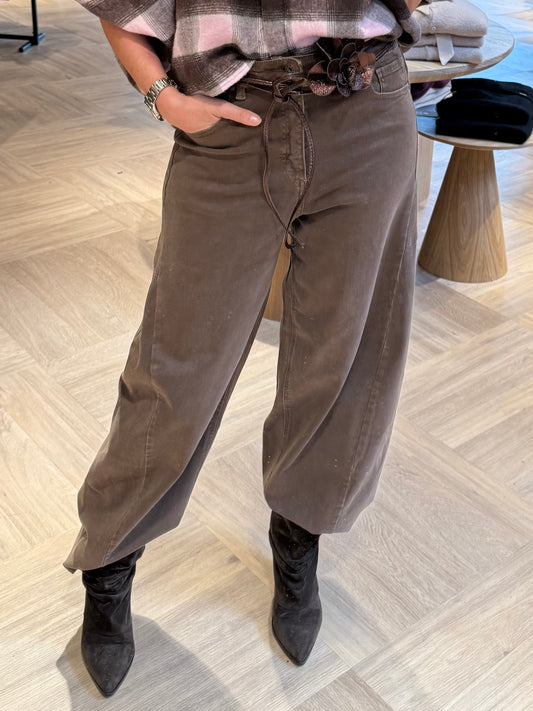 Jeans Forza Barrel Bruin - Peet kleding