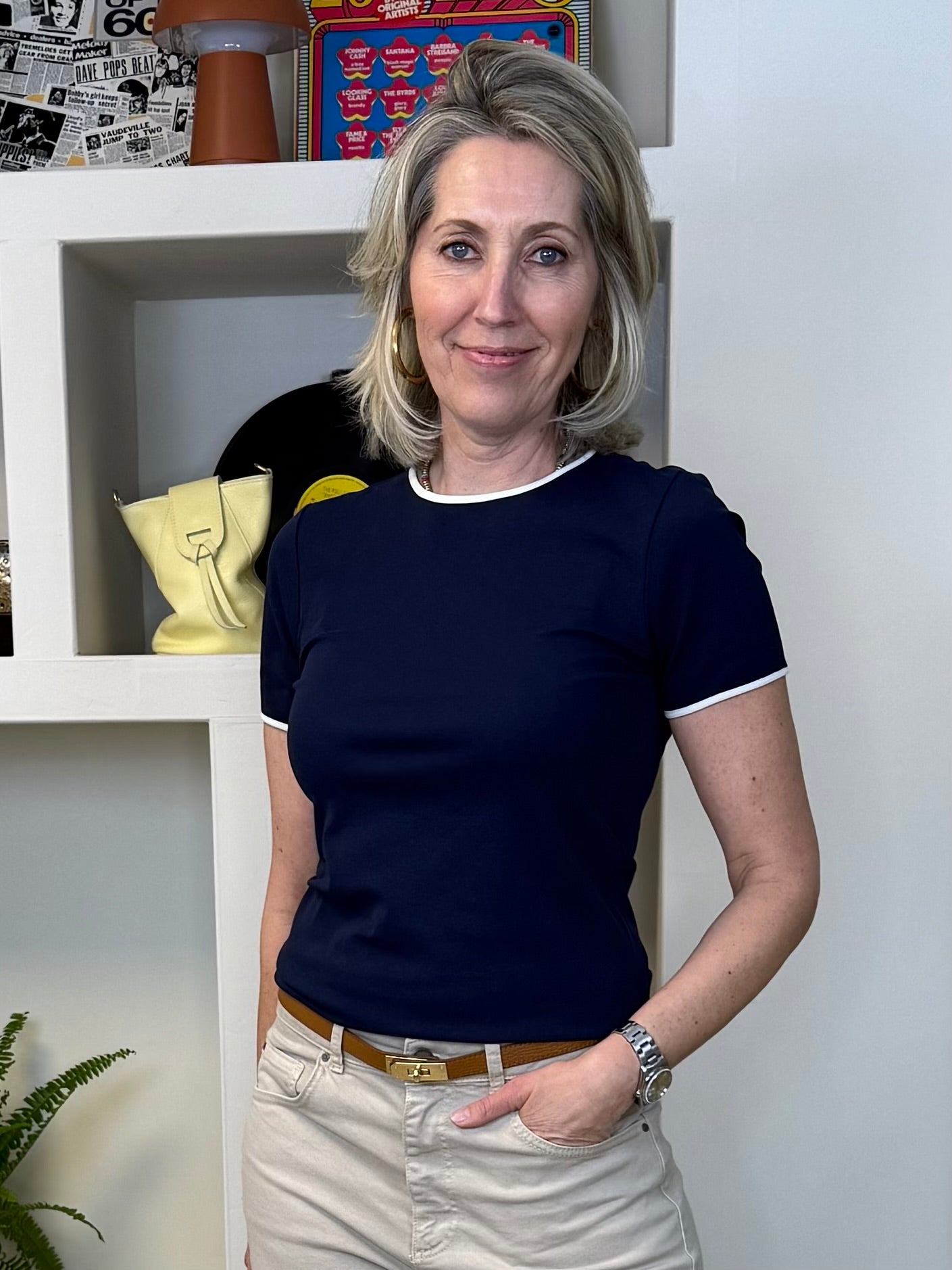 Yaya T-Shirt Navy - Peet kleding