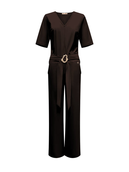 Triple Nine Travel Jumpsuit Mila Donkerbruin - 51908 - Peet kleding