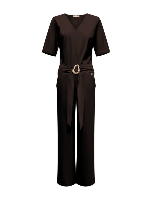 Triple Nine Travel Jumpsuit Mila Donkerbruin - 51908 - Peet kleding