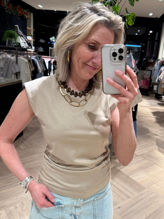 Yaya Jersey Top Zand - Peet kleding