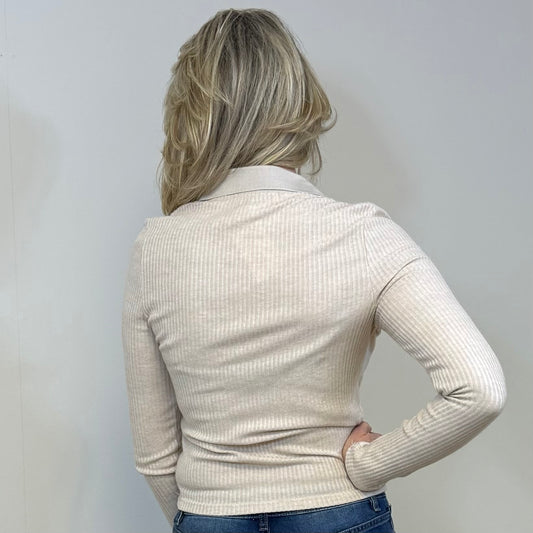 Azzurro Top Polo Ecru - Peet kleding